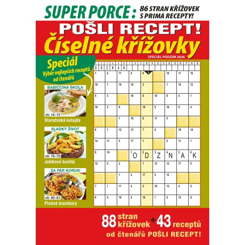 Roční předplatné Pošli recept Superporce Číselné křížovky se slevou