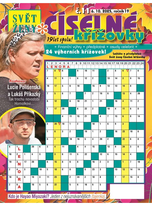 Roční předplatné Svět ženy Číselné křížovky se slevou