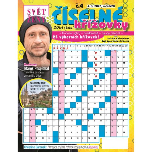 Roční předplatné Svět ženy Číselné křížovky se slevou