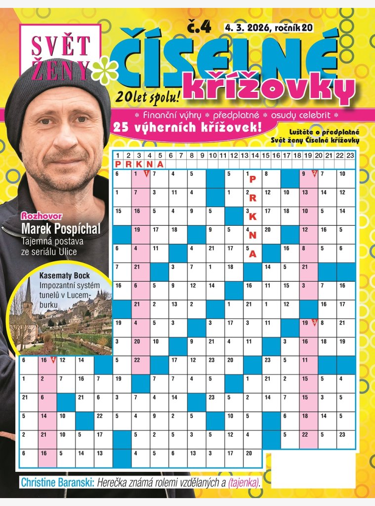 Svět ženy Číselné křížovky