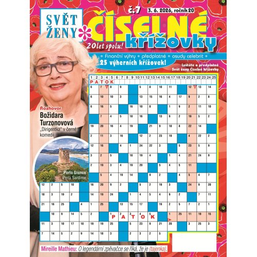 Roční předplatné Svět ženy Číselné křížovky se slevou
