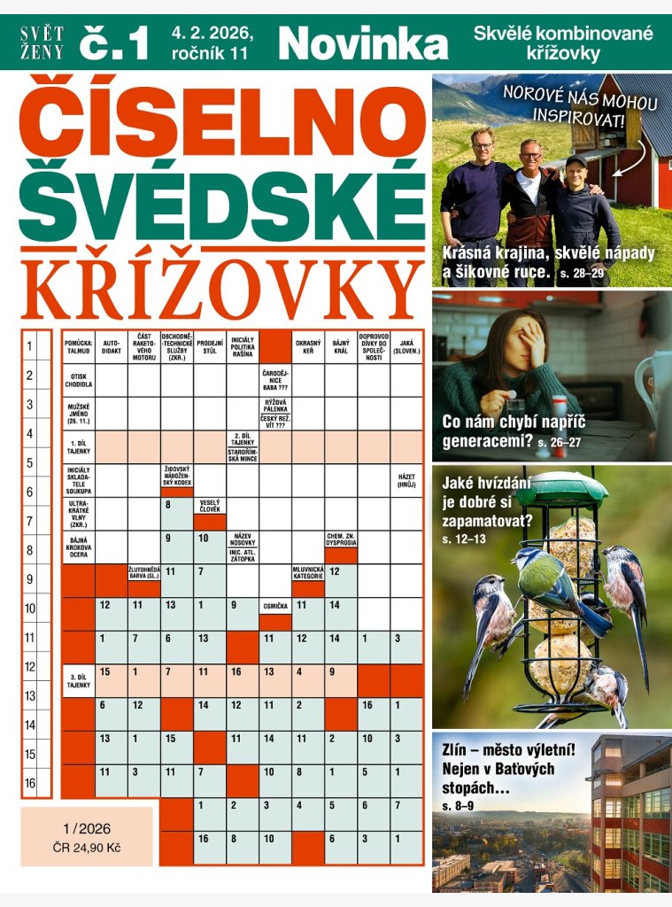 Svět ženy Číselno-švédské křížovky