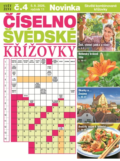 Roční předplatné Svět ženy Číselno-švédské křížovky se slevou