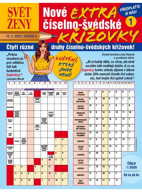Roční předplatné Svět ženy Extra Číselno-švédské křížovky se slevou