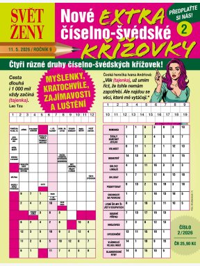 Svět ženy Extra číselno-švédské křížovky Svět ženy Extra číselno-švédské křížovky
