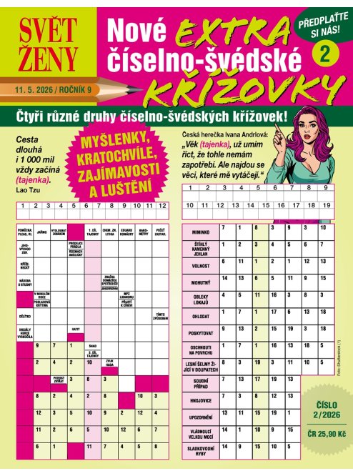 Roční předplatné Svět ženy Extra Číselno-švédské křížovky se slevou
