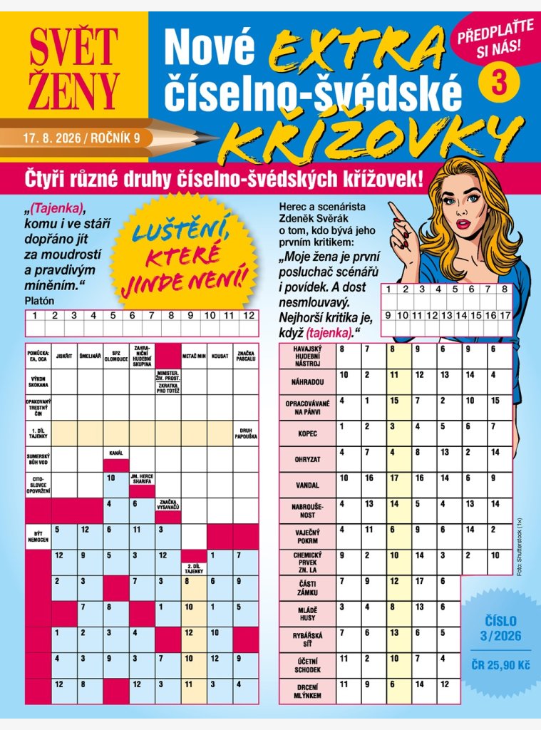Svět ženy Extra číselno-švédské křížovky