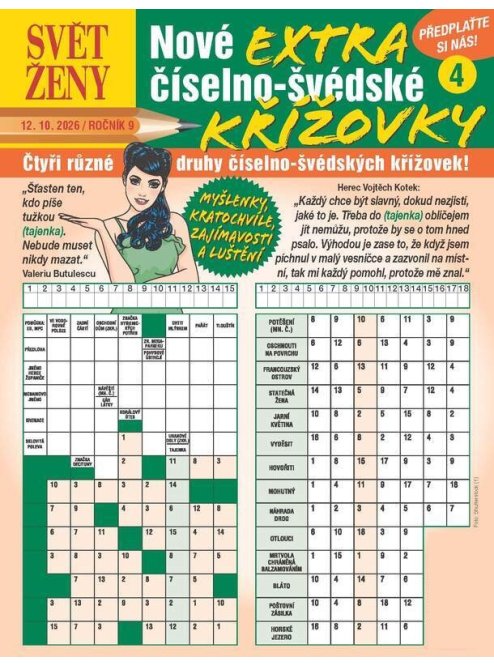 Roční předplatné Svět ženy Extra Číselno-švédské křížovky se slevou