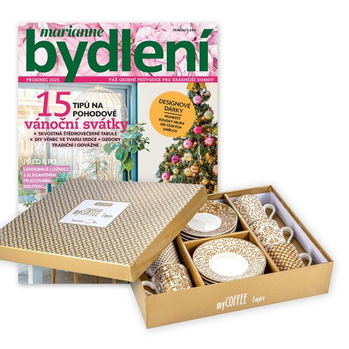 ROČNÍ PŘEDPLATNÉ MARIANNE BYDLENÍ + ŠÁLKY myCOFFEE + DIGI VERZE ZDARMA