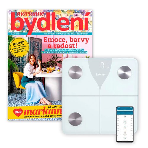 ROČNÍ PŘEDPLATNÉ MARIANNE BYDLENÍ + OSOBNÍ VÁHA SALENTE BÍLÁ