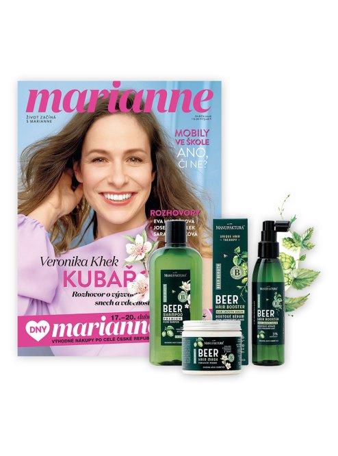 ROČNÍ PŘEDPLATNÉ MARIANNE + VLASOVÁ PÉČE MANUFAKTURA + DIGI VERZE ZDARMA