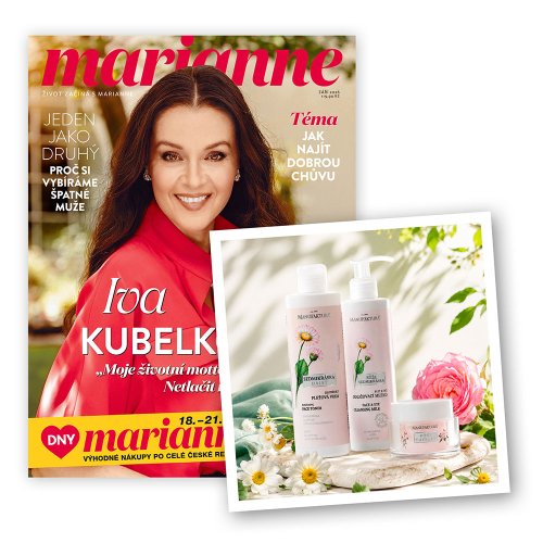 ROČNÍ PŘEDPLATNÉ MARIANNE + PÉČE MANUFAKTURA RŮŽE A SEDMIKRÁSKA