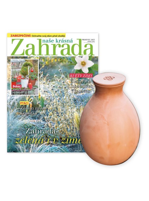ROČNÍ PŘEDPLATNÉ NAŠE KRÁSNÁ ZAHRADA + ZAVLAŽOVACÍ OLLA 2,5l + DIGI VERZE ZDARMA