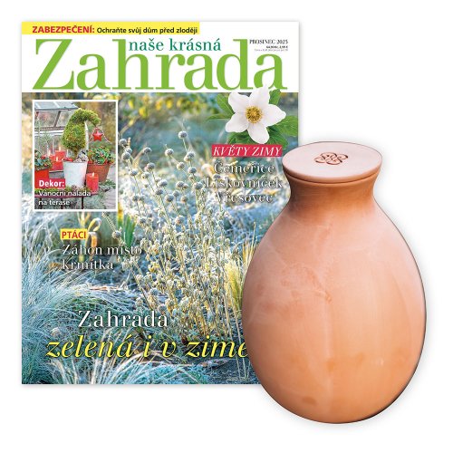 ROČNÍ PŘEDPLATNÉ NAŠE KRÁSNÁ ZAHRADA + ZAVLAŽOVACÍ OLLA 2,5l + DIGI VERZE ZDARMA