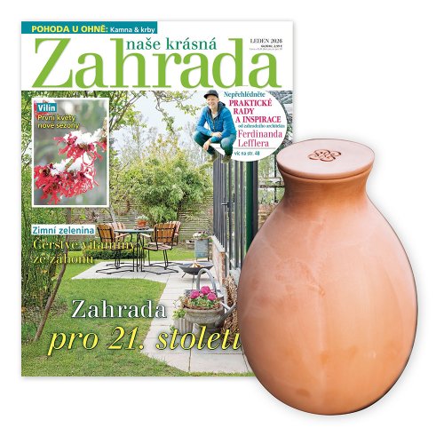 ROČNÍ PŘEDPLATNÉ NAŠE KRÁSNÁ ZAHRADA + ZAVLAŽOVACÍ OLLA 2,5l + DIGI VERZE ZDARMA