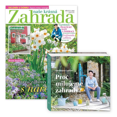 ROČNÍ PŘEDPLATNÉ NAŠE KRÁSNÁ ZAHRADA + KNIHA PROČ MILUJEME ZARHADY? + DIGI VERZE ZDARMA