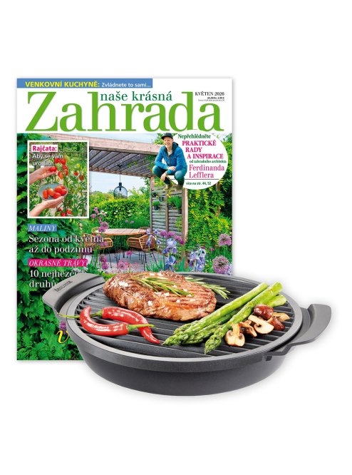 ROČNÍ PŘEDPLATNÉ NAŠE KRÁSNÁ ZAHRADA + GRILOVACÍ PÁNEV TESCOMA + DIGI VERZE ZDARMA