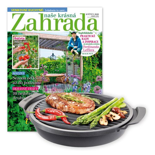 ROČNÍ PŘEDPLATNÉ NAŠE KRÁSNÁ ZAHRADA + GRILOVACÍ PÁNEV TESCOMA + DIGI VERZE ZDARMA