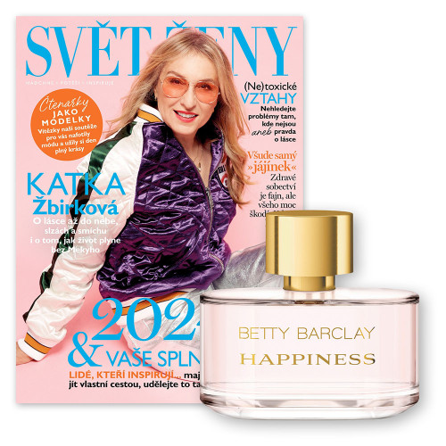 ROČNÍ PŘEDPLATNÉ SVĚT ŽENY + VŮNĚ BETTY BARCLAY HAPPINESS (20 ml) + DIGI ZDARMA