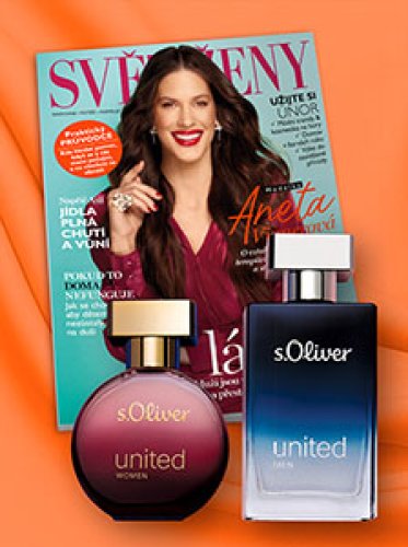 obrázek magazínu ROČNÍ PŘEDPLATNÉ SVĚT ŽENY + DÁMSKÁ A PÁNSKÁ VŮNĚ S.OLIVER UNITED + DIGI ZDARMA