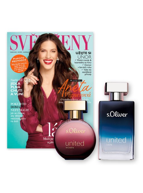 ROČNÍ PŘEDPLATNÉ SVĚT ŽENY + DÁMSKÁ A PÁNSKÁ VŮNĚ S.OLIVER UNITED + DIGI ZDARMA