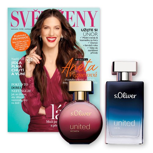 ROČNÍ PŘEDPLATNÉ SVĚT ŽENY + DÁMSKÁ A PÁNSKÁ VŮNĚ S.OLIVER UNITED + DIGI ZDARMA