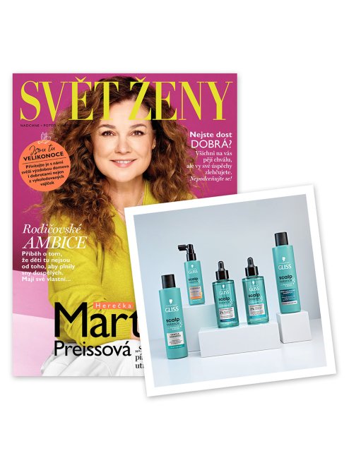 ROČNÍ PŘEDPLATNÉ SVĚT ŽENY + VLASOVÁ PÉČE SCHWARZKOPF + DIGI ZDARMA