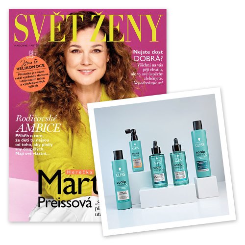 ROČNÍ PŘEDPLATNÉ SVĚT ŽENY + VLASOVÁ PÉČE SCHWARZKOPF + DIGI ZDARMA