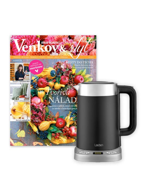 ROČNÍ PŘEDPLATNÉ MARIANNE VENKOV A STYL + RYCHLOVARNÁ KONVICE LAUBEN + DIGI VERZE ZDARMA