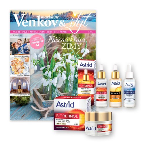 ROČNÍ PŘEDPLATNÉ MARIANNE VENKOV A STYL + PÉČE ASTRID + DIGI VERZE ZDARMA