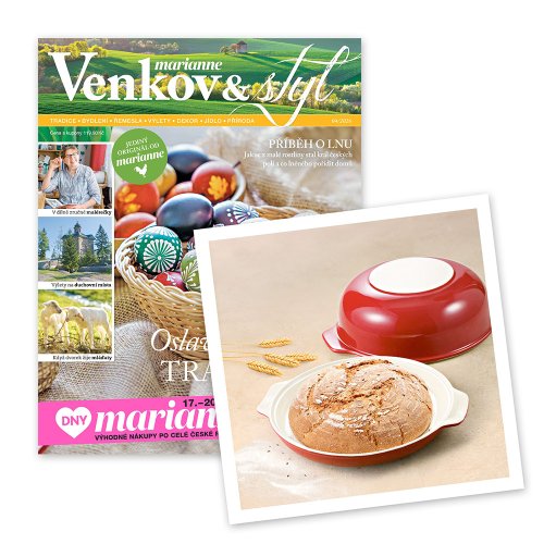 ROČNÍ PŘEDPLATNÉ MARIANNE VENKOV A STYL + FORMA NA CHLÉB TESCOMA + DIGI VERZE ZDARMA