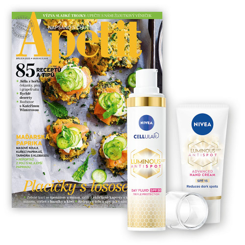ROČNÍ PŘEDPLATNÉ APETIT + NIVEA CELLULAR LUMINOUS630 (2 ks) + DIGI VERZE ZDARMA