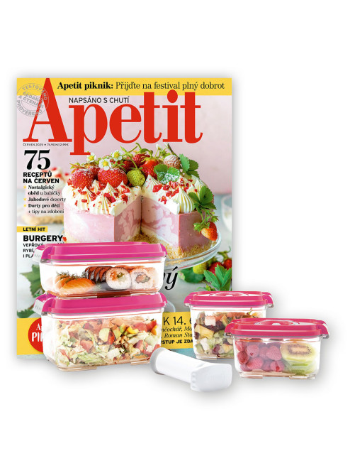ROČNÍ PŘEDPLATNÉ APETIT + VAKUOVÉ DÓZY DSI STATU (5 ks) + DIGI VERZE ZDARMA