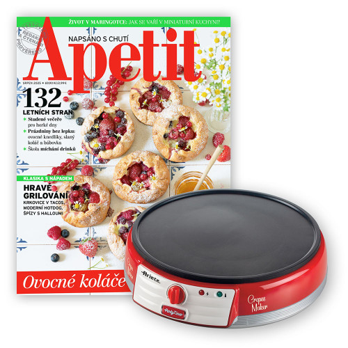 ROČNÍ PŘEDPLATNÉ APETIT + PALAČINKOVAČ ARIETE + DIGI VERZE ZDARMA