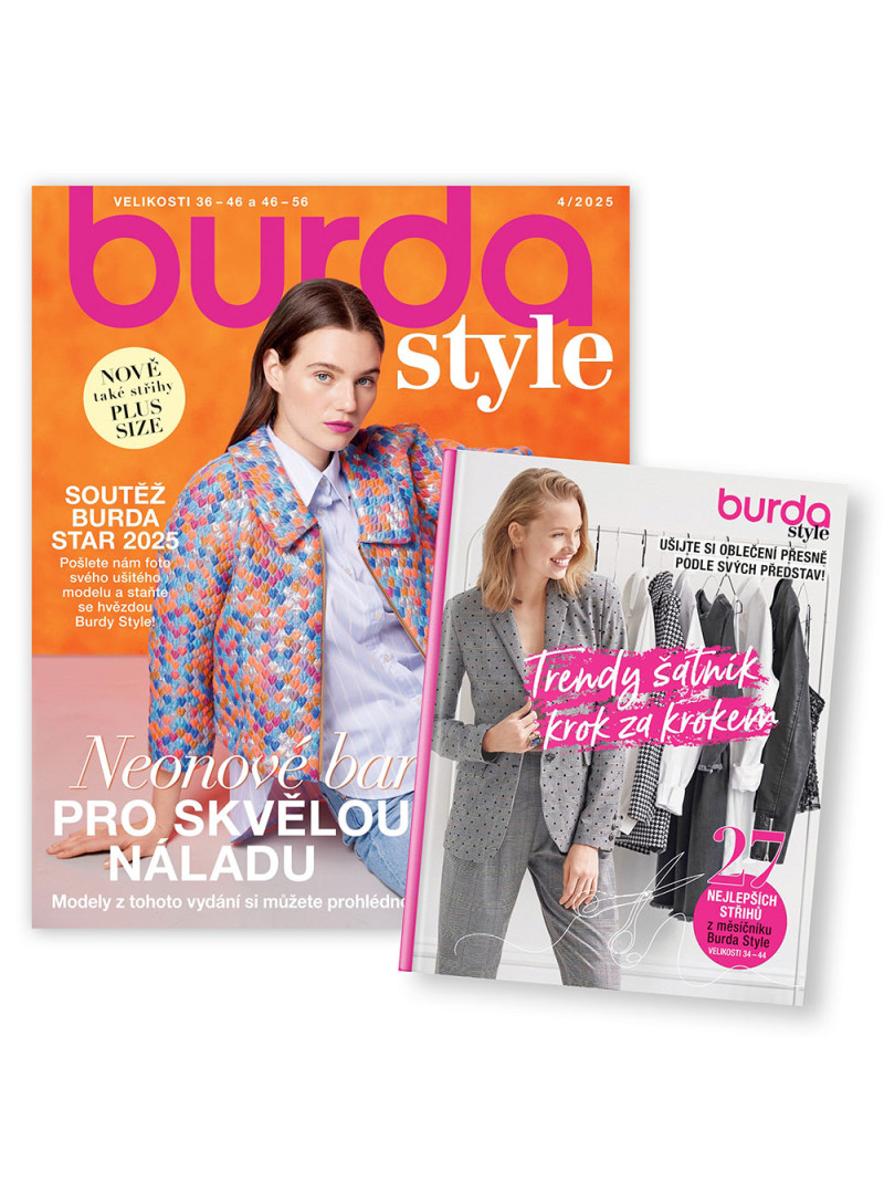 ROČNÍ PŘEDPLATNÉ BURDA STYLE + NOVÁ KNIHA TRENDY ŠATNÍK KROK ZA KROKEM