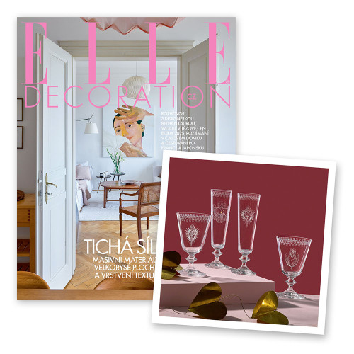 ROČNÍ PŘEDPLATNÉ ELLE DECORATION + SADA SKLENIC NITRO (6 ks) + DIGI VERZE ZDARMA
