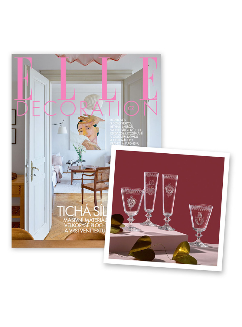ROČNÍ PŘEDPLATNÉ ELLE DECORATION + SADA SKLENIC NITRO (6 ks) + DIGI VERZE ZDARMA
