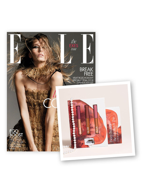 PŘEDPLATNÉ ELLE + LÍČÍRNA ILIA BEAUTY LIP TRIO + DIGI VERZE ZDARMA