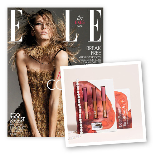 PŘEDPLATNÉ ELLE + LÍČÍRNA ILIA BEAUTY LIP TRIO + DIGI VERZE ZDARMA