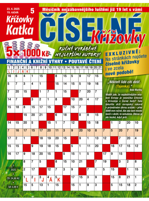 Roční předplatné Katka Číselné křížovky se slevou