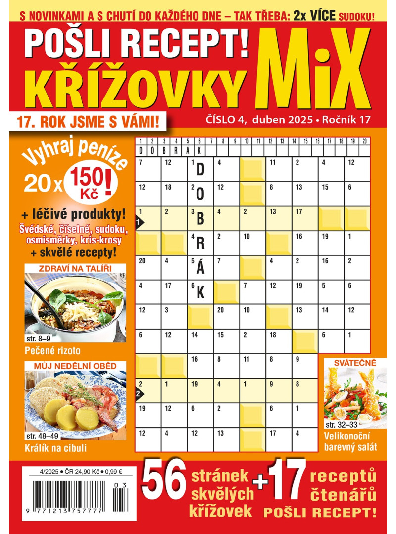 Roční předplatné Pošli recept Mix křížovek se slevou