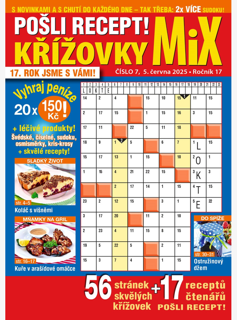 Pošli recept Mix křížovky Pošli recept Mix křížovky