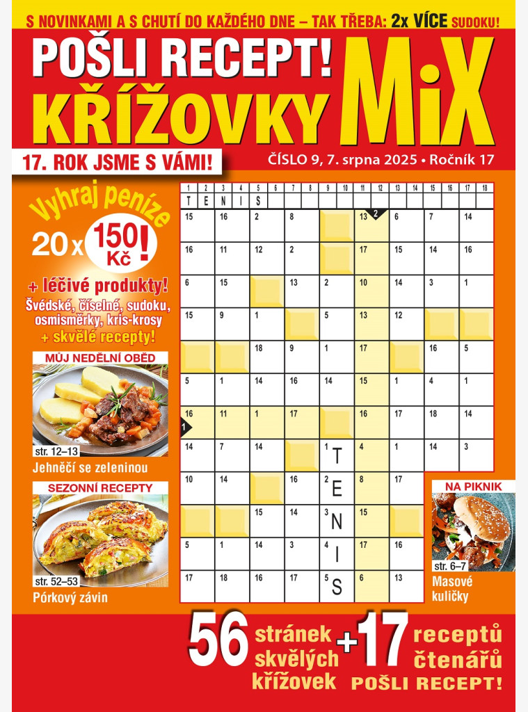 Pošli recept Mix křížovky Pošli recept Mix křížovky