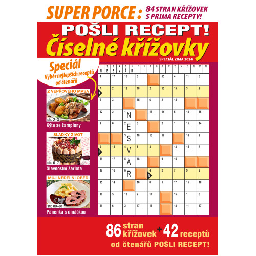 Roční předplatné Pošli recept Superporce Číselné křížovky se slevou