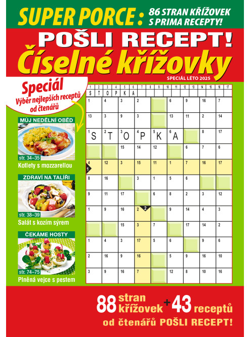 Roční předplatné Pošli recept Superporce Číselné křížovky se slevou