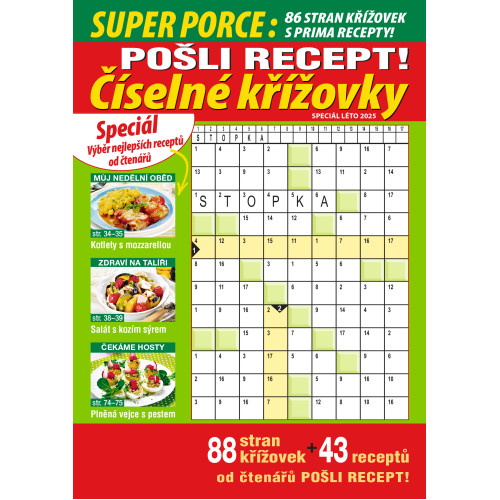 Roční předplatné Pošli recept Superporce Číselné křížovky se slevou