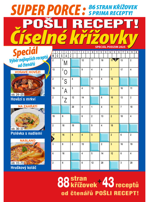Roční předplatné Pošli recept Superporce Číselné křížovky se slevou