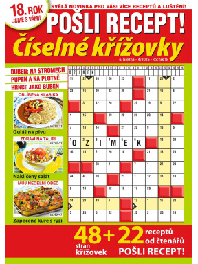 Pošli recept Číselné křížovky
