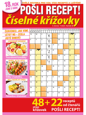 Pošli recept Číselné křížovky