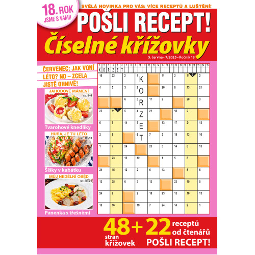 Roční předplatné Pošli recept Číselné křížovky se slevou